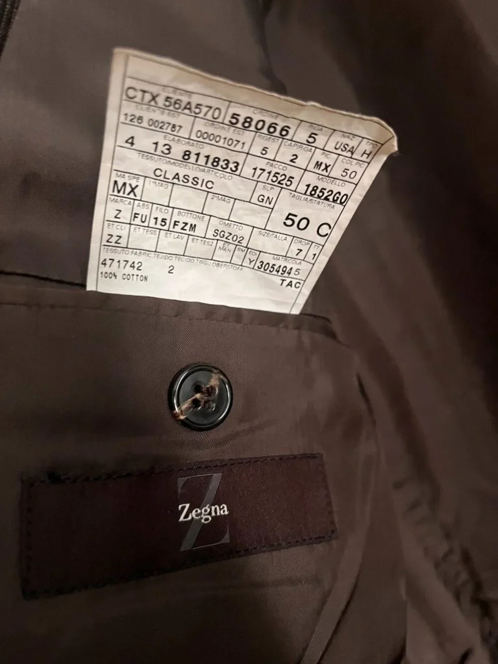 Zegna Brown Corduroy Blazer